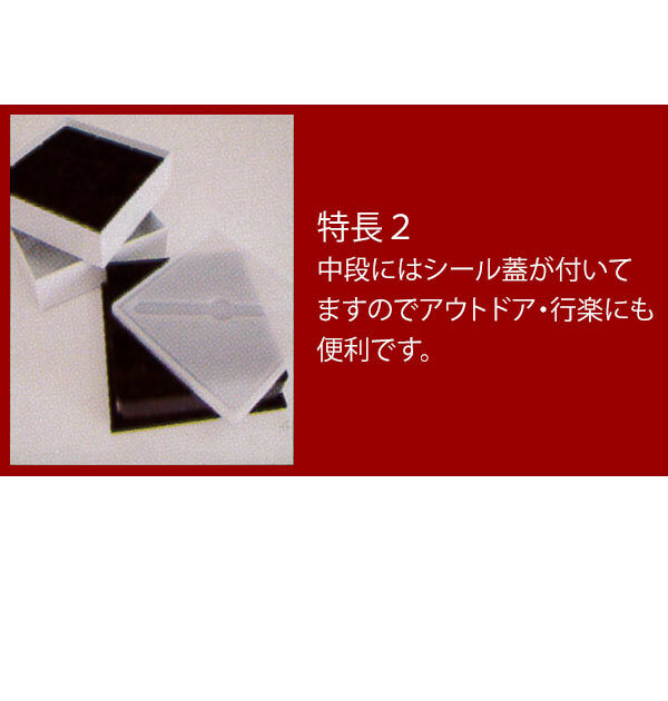 BACKYARD FAMILY「重箱 18cm 3段 Hors d'oeuvre オードブル 通販 オードブル重 お重箱 スクエア」|食器・キッチングッズ|