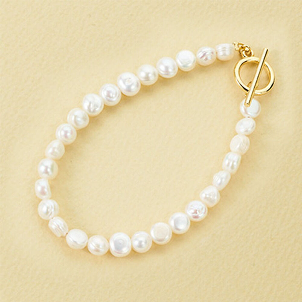 BACKYARD FAMILY「ブレスレット サン宝石 通販 腕輪 アクセサリー サンホ EF-4918 淡水パール 一粒ピアス」|その他|ホワイト1