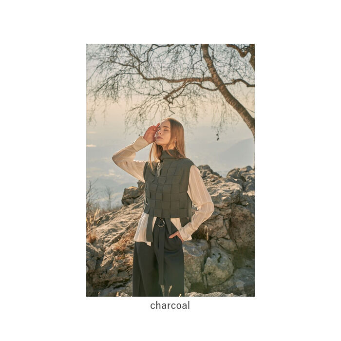 BACKYARD FAMILY「MIND マインド バスケット編み ベスト 通販 ニット レイヤード ニットベスト 重ね着」|その他|