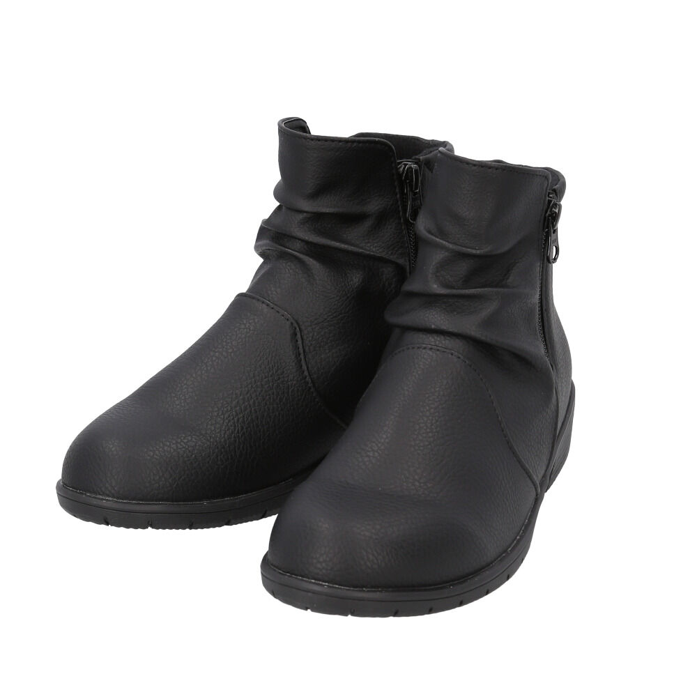 BACKYARD FAMILY「パンジー Pansy ブーツ 4634 通販 レディース 靴 4E ショートブーツ シューズ」|ショートブーツ|ブラック1