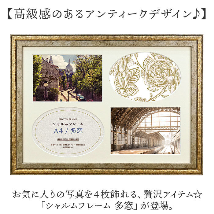 BACKYARD FAMILY「フレーム A4 通販 シャルムフレーム アンティーク額縁 フォトフレーム 額縁 飾る L版 A4判」|その他|