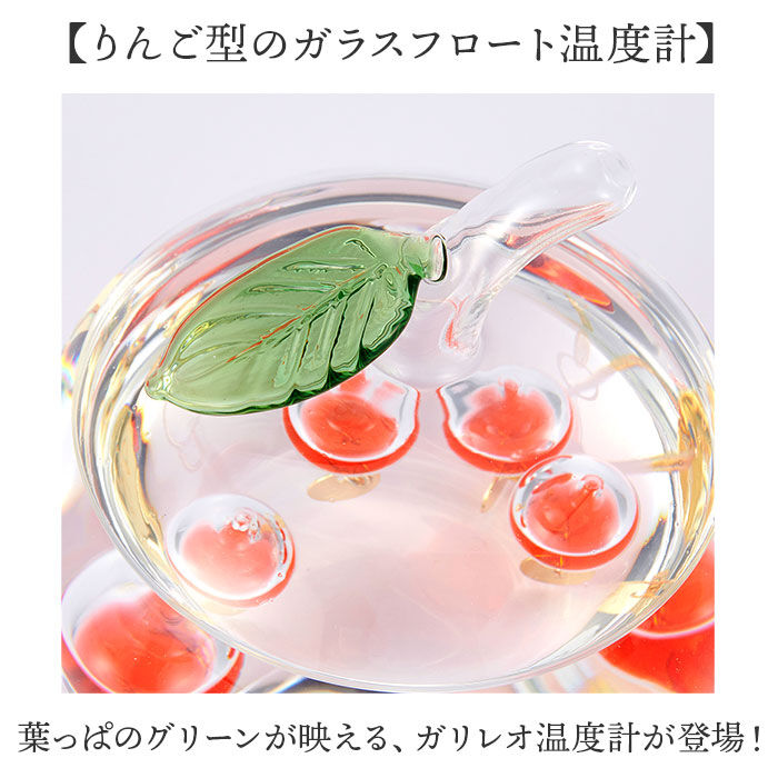 BACKYARD FAMILY「ガラスフロート温度計 りんご 通販 温度計 ガリレオ温度計 333-218 ガリレオサーモメーター」|その他|