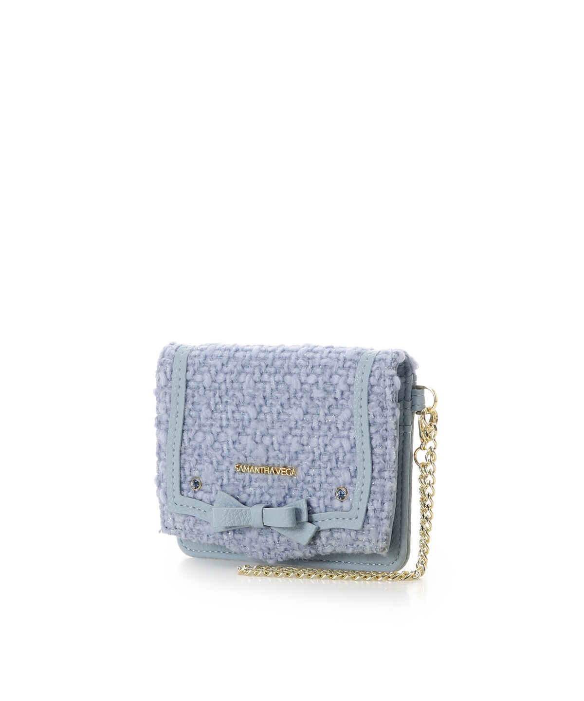 Samantha Vega「ソリッドリボンツイードパスケース」|定期入れ|