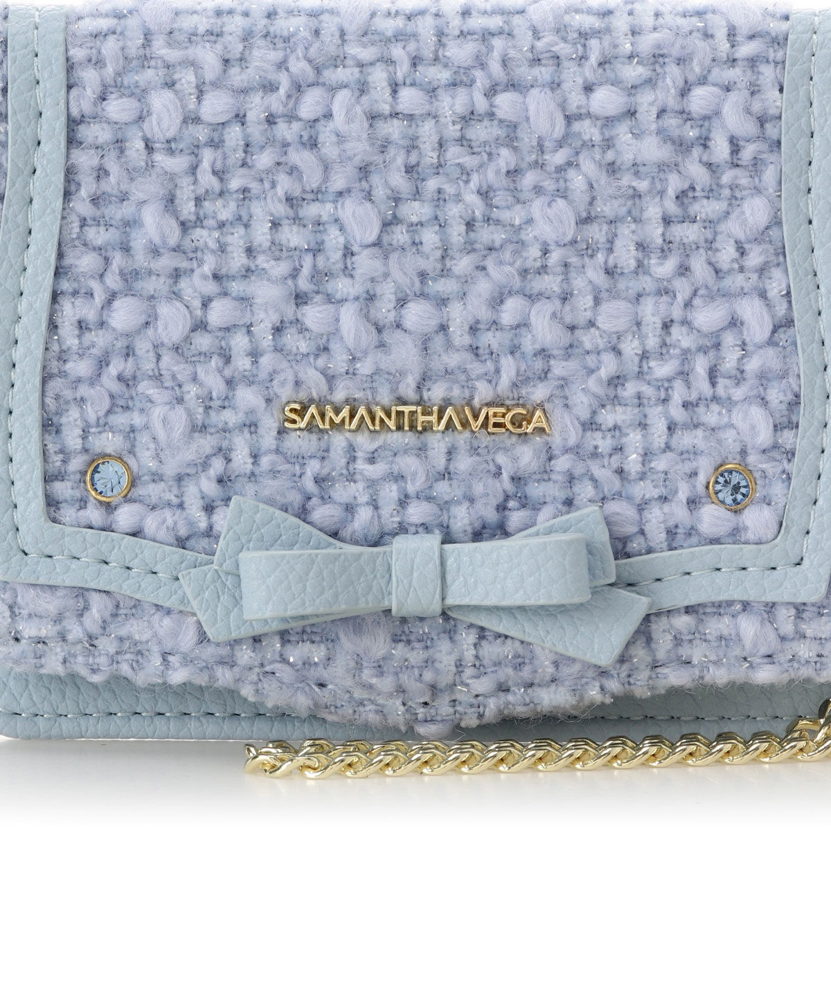 Samantha Vega「ソリッドリボンツイードパスケース」|定期入れ|