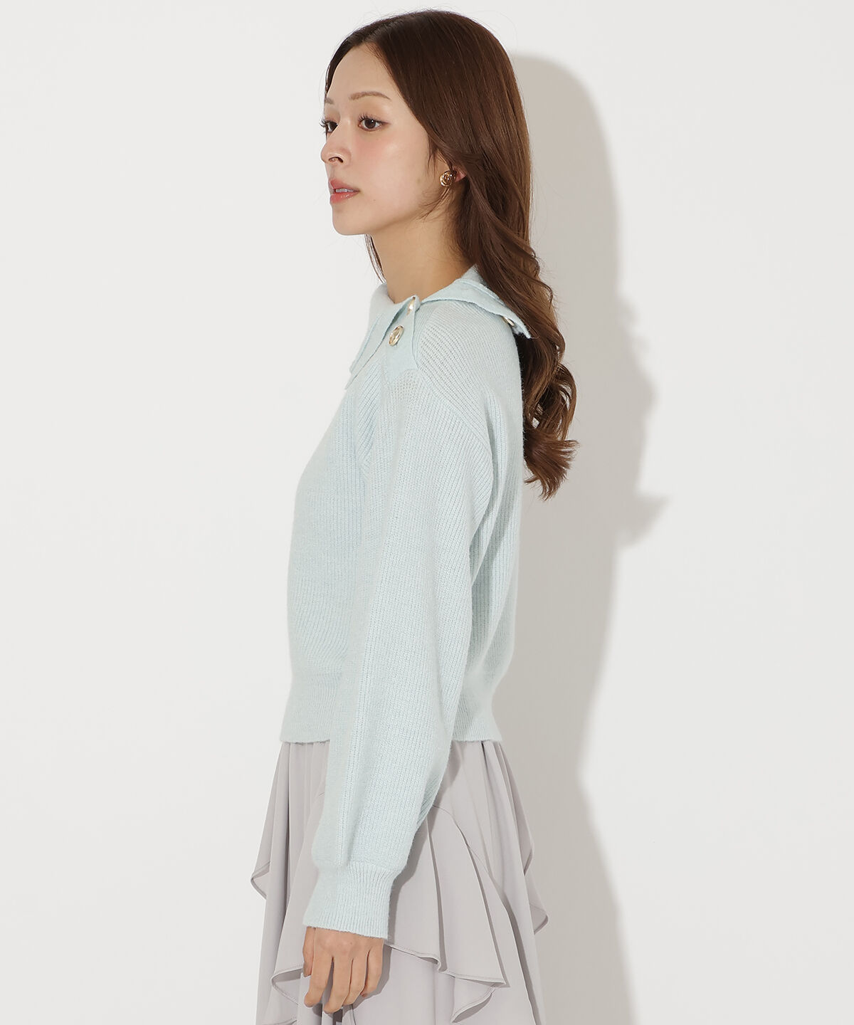 アンドクチュール「ショルダーボタンマルチウェイニットプルオーバー」|ニット・セーター|