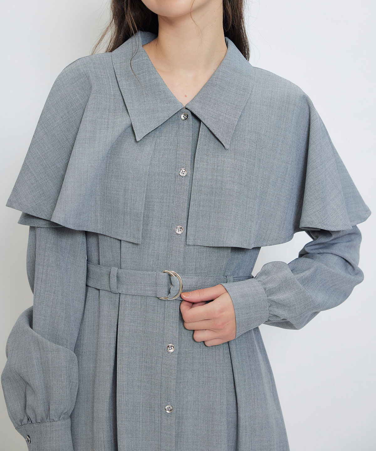 REDYAZEL「ケープライクロングフレアワンピース」|ワンピース|