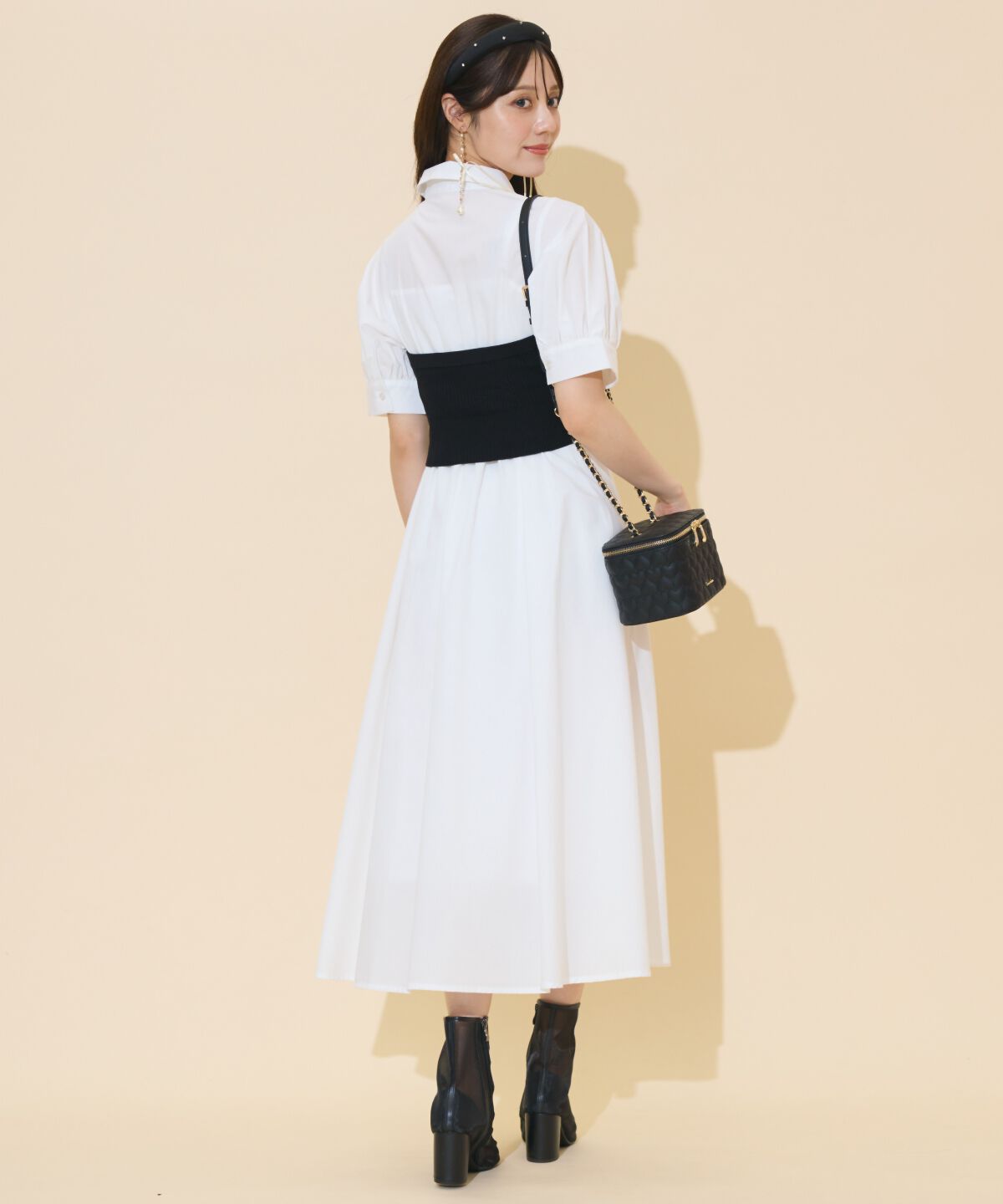 WILLSELECTION「ビスチェレイヤードタックシャツワンピース」|ワンピース|