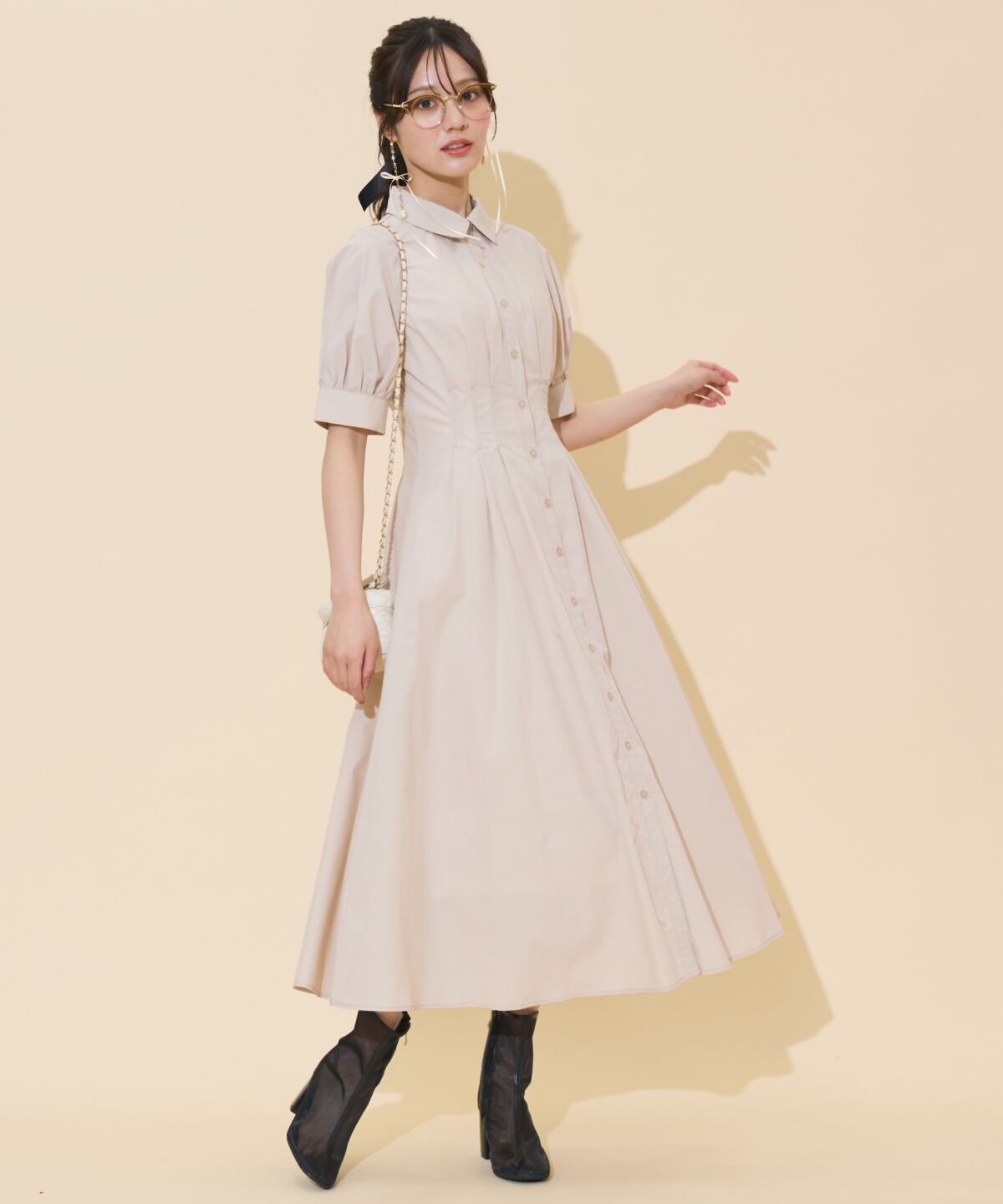 WILLSELECTION「ビスチェレイヤードタックシャツワンピース」|ワンピース|