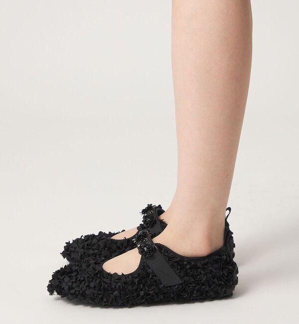 SY UNITED ARROWS「＜SY＞ フラワービジューベルクロ フラット20&uarr;」|パンプス|