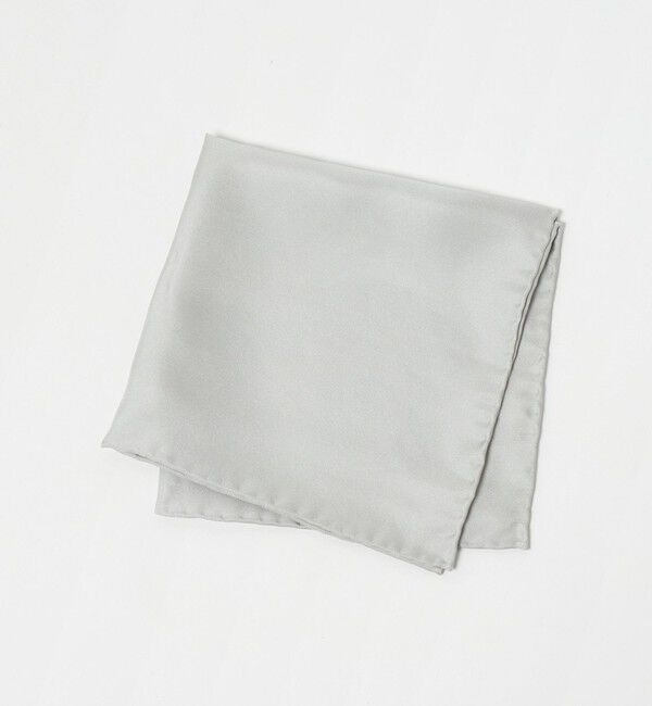 UNITED ARROWS「ツイル カラー チーフ」|ハンカチ|SILVER