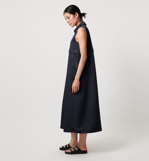 UNITED ARROWS「＜TO UNITED ARROWS＞シャツカラー ノースリーブ ワンピース」|ワンピース|