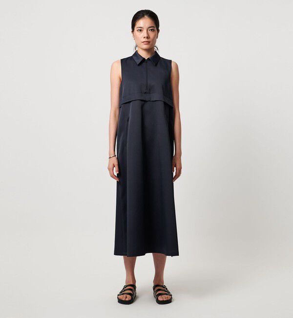 UNITED ARROWS「＜TO UNITED ARROWS＞シャツカラー ノースリーブ ワンピース」|ワンピース|