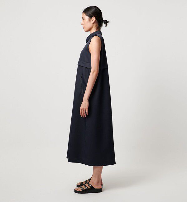 UNITED ARROWS「＜TO UNITED ARROWS＞シャツカラー ノースリーブ ワンピース」|ワンピース|