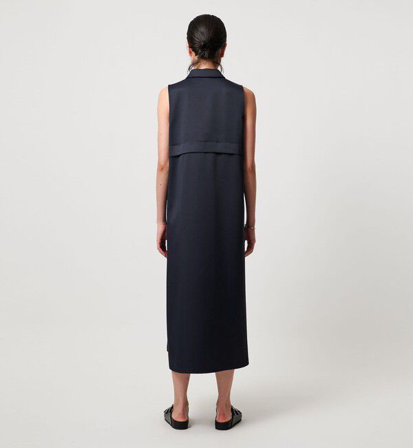 UNITED ARROWS「＜TO UNITED ARROWS＞シャツカラー ノースリーブ ワンピース」|ワンピース|