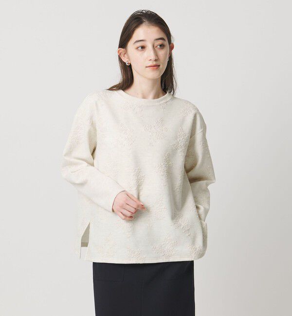 UNITED ARROWS「フラワー ジャガード スウェット」|スウェット・ジャージ|