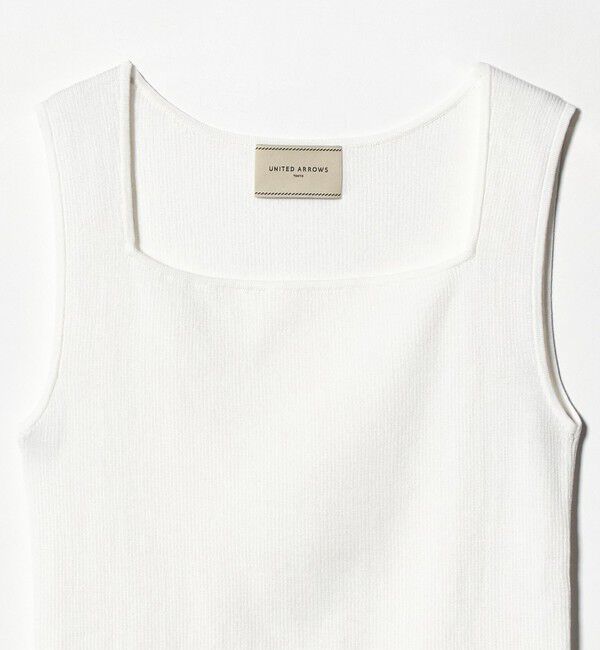 UNITED ARROWS「リブ スクエア キャミソールニット ‐ウォッシャブル‐」|タンクトップ|