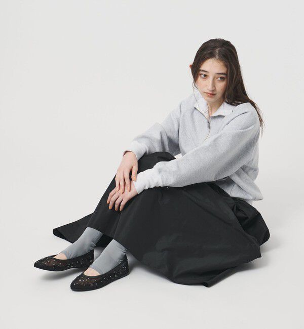 UNITED ARROWS「チュール ビジュー バレエシューズ」|バレエシューズ|