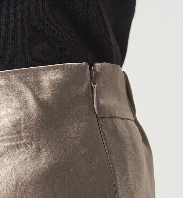 UNITED ARROWS green label relaxing「サテン ナロー スカート」|フレア|