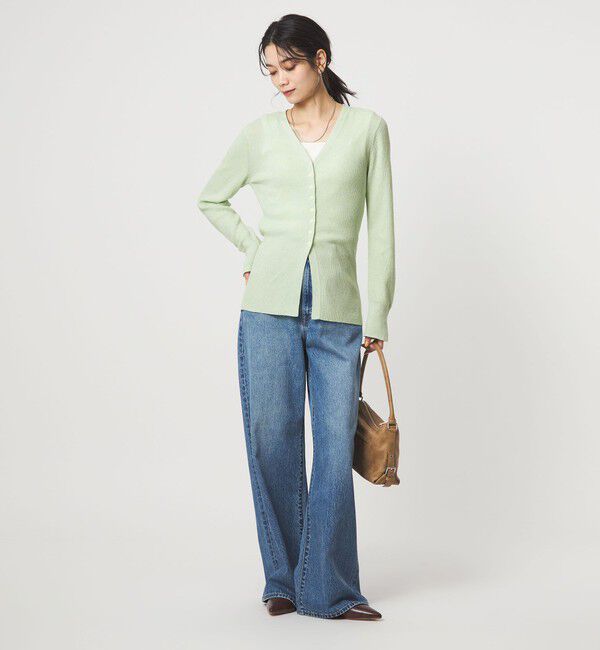 UNITED ARROWS green label relaxing「リブ ニット Vネック カーディガン ウォッシャブル」|カーディガン|