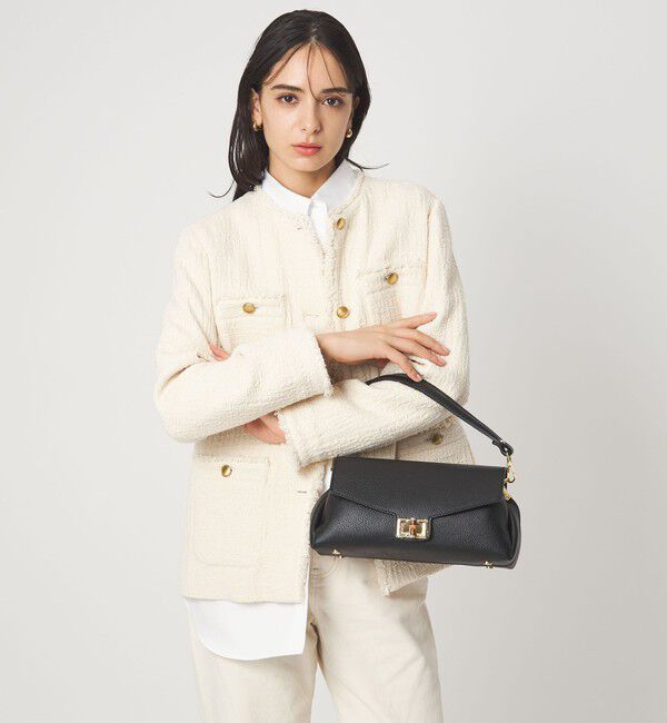 UNITED ARROWS green label relaxing「＜MARCO BIANCHINI＞フラップバッグ / ワンハンドル」|ショルダー・メッセンジャー|BLACK