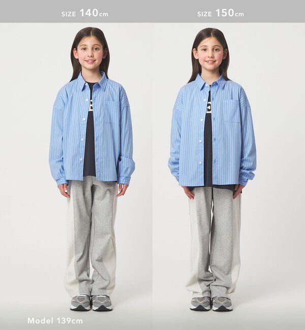 UNITED ARROWS green label relaxing「裏毛 切り替え ワイドパンツ / キッズ  100cm-160cm」|チノ|