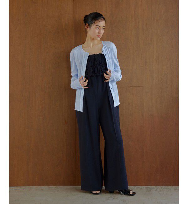 EMMEL REFINES「＜EMMEL REFINES＞EM スラブテレコ カット カーディガン」|カーディガン|