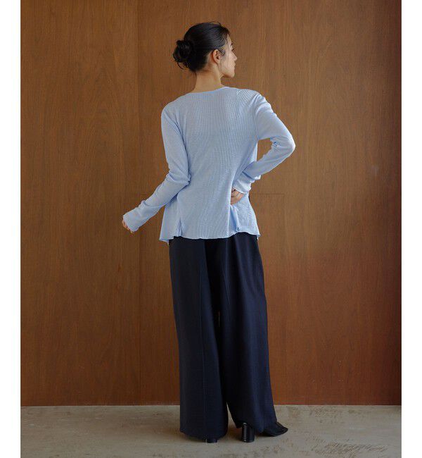 EMMEL REFINES「＜EMMEL REFINES＞EM スラブテレコ カット カーディガン」|カーディガン|