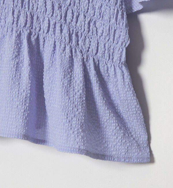 EMMEL REFINES「＜EMMEL REFINES＞EM フリルエリ シャーリング ブラウス」|シャツ・ブラウス|