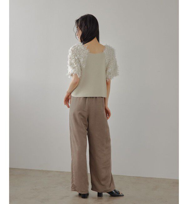 EMMEL REFINES「＜EMMEL REFINES＞EM HW テープヤーン ショートスリーブ ニット」|ニット・セーター|