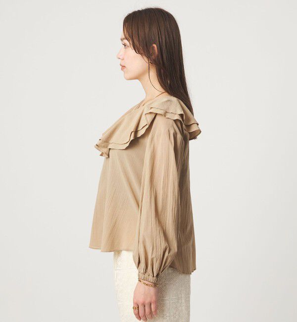 UNITED ARROWS green label relaxing「100/2 ラッフルカラー ブラウス」|シャツ・ブラウス|