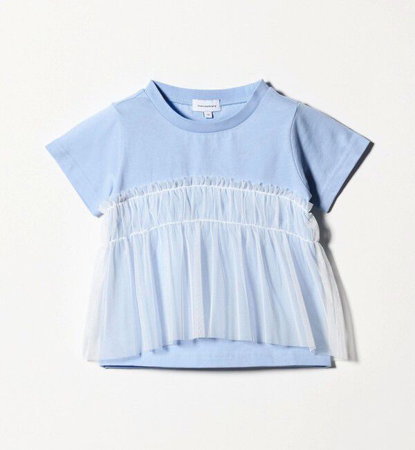 UNITED ARROWS green label relaxing「【スタメンシリーズ】チュールドッキング Tシャツ / キッズ  100cm-160cm UVカット 接触冷感  吸水速乾」|Tシャツ・カットソー|