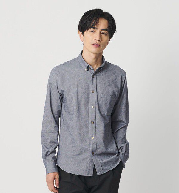 BEAUTY&YOUTH UNITED ARROWS「クイック ストレッチ シャンブレー ボタンダウン シャツ SLIM型 吸水速乾 」|シャツ・ブラウス|