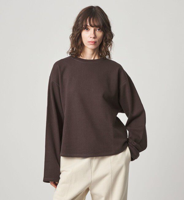 STEVEN ALAN「＜Steven Alan＞コットン スウェット プルオーバー」|Tシャツ・カットソー|DK.BROWN