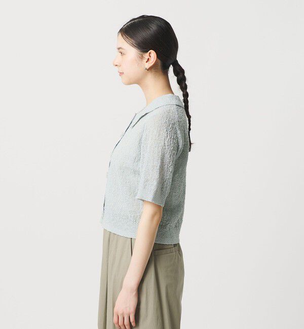 BEAUTY&YOUTH UNITED ARROWS「ノットヤーンニット ハーフスリーブ シャツ カーディガン ウォッシャブル」|カーディガン|