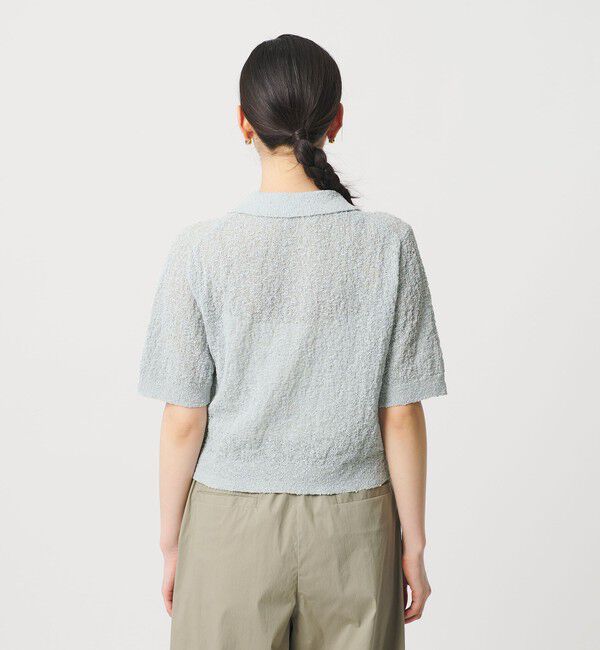 BEAUTY&YOUTH UNITED ARROWS「ノットヤーンニット ハーフスリーブ シャツ カーディガン ウォッシャブル」|カーディガン|