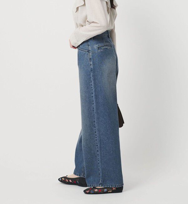 BEAUTY&YOUTH UNITED ARROWS「【WEB限定】タックワイド デニムパンツ」|デニム|