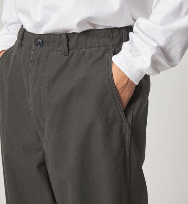 STEVEN ALAN「＜Steven Alan＞ ハイツイスト ツイル アーミー ノープリーツ トラウザーズ」|チノ|