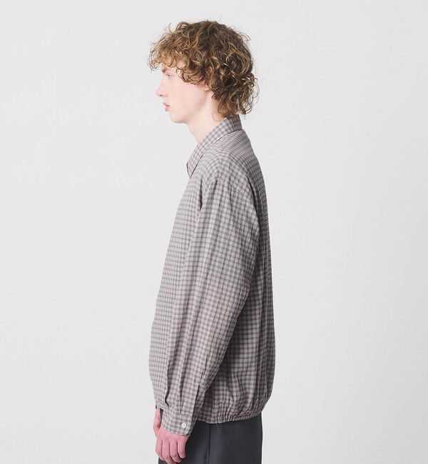 BEAUTY&YOUTH UNITED ARROWS「シャーリング チェック ジップシャツ」|シャツ・ブラウス|