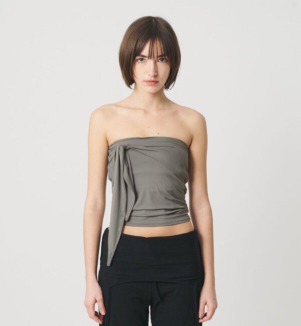 ATTISESSION「＜ATTISESSION＞タイ チューブトップ」|Tシャツ・カットソー|MD.GRAY