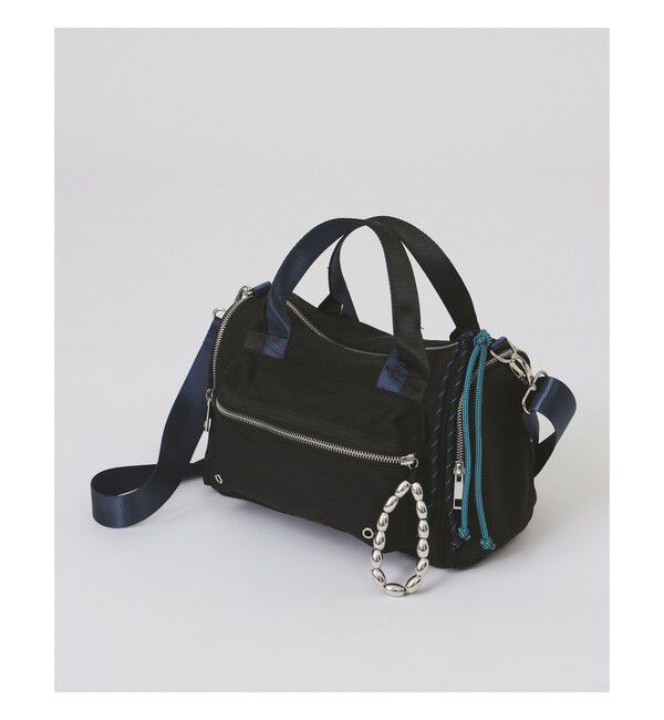 Ray BEAMS 「CONTROL FREAK / ミリタリー チャーム ボストン バッグ」|ボストンバッグ|BLACK