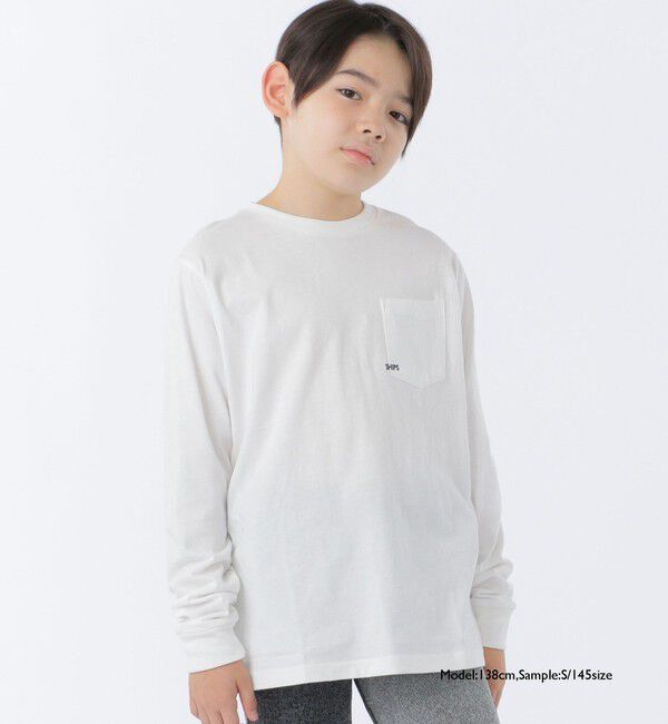 SHIPS KIDS「【WEB限定】SHIPS KIDS:100～160cm / ＜家族おそろい＞SHIPS マイクロロゴ ロングスリーブ TEE」|Tシャツ・カットソー|