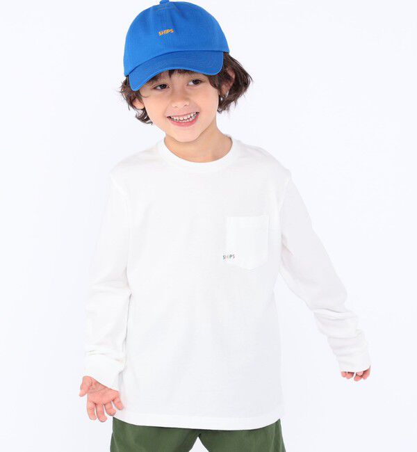 SHIPS KIDS「【WEB限定】SHIPS KIDS:100～160cm / ＜家族おそろい＞SHIPS マイクロロゴ ロングスリーブ TEE」|Tシャツ・カットソー|