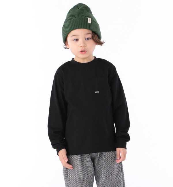 SHIPS KIDS「【WEB限定】SHIPS KIDS:100～160cm / ＜家族おそろい＞SHIPS マイクロロゴ ロングスリーブ TEE」|Tシャツ・カットソー|