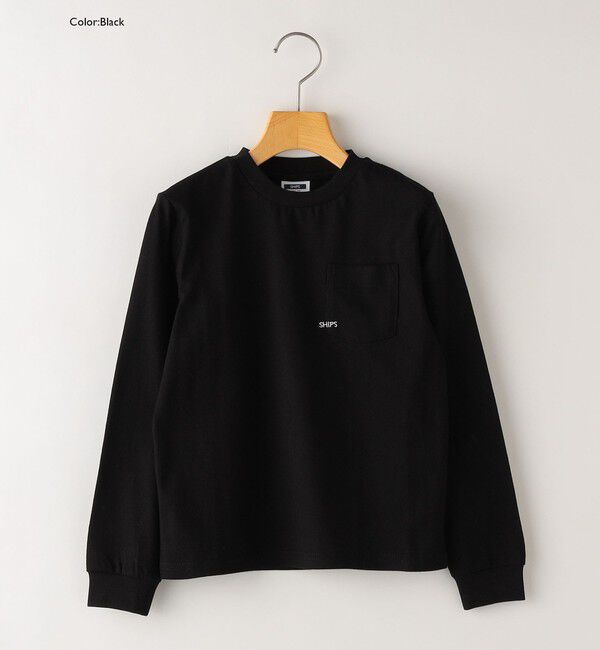 SHIPS KIDS「【WEB限定】SHIPS KIDS:100～160cm / ＜家族おそろい＞SHIPS マイクロロゴ ロングスリーブ TEE」|Tシャツ・カットソー|