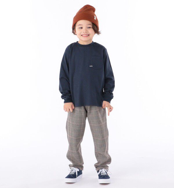 SHIPS KIDS「【WEB限定】SHIPS KIDS:100～160cm / ＜家族おそろい＞SHIPS マイクロロゴ ロングスリーブ TEE」|Tシャツ・カットソー|