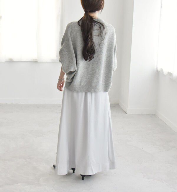 quaranciel「quaranciel:〈洗濯機可能〉シルキー サテン フレア スカート」|フレア|