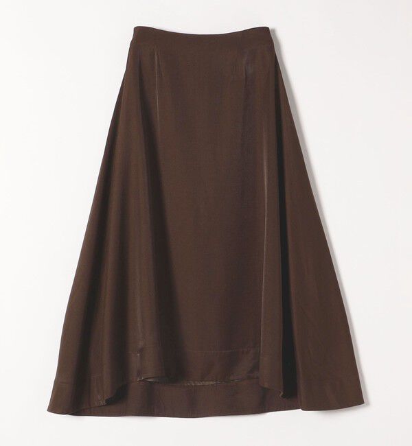 quaranciel「quaranciel:〈洗濯機可能〉シルキー サテン フレア スカート」|フレア|