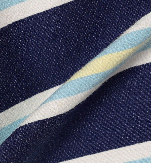 SHIPS any「SHIPS any:キャンバス ボーダー コクーン ノーカラー コート」|ノーカラーコート|