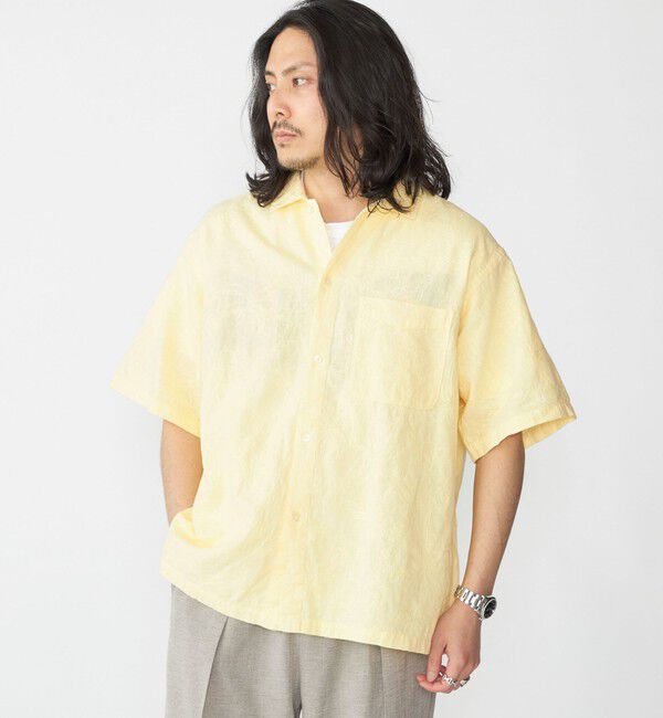 SHIPS「SHIPS: インディアン エンブロイダリー コットンヘンプ ウィークエンド シャツ」|シャツ・ブラウス|クリーム