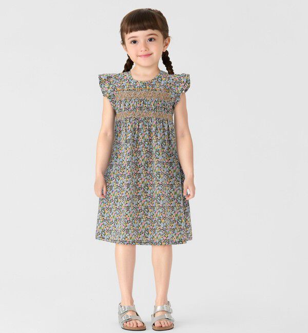 SHIPS Colors 「《一部追加予約》SHIPS Colors:90～140cm /〈洗濯機可能〉スモッキング フラワー ワンピース◆」|ワンピース|